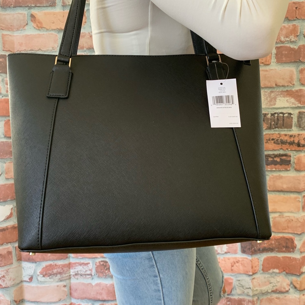 Kate spade LARGE Cameron pocket tote BLACK bag - Picture 6 of 8